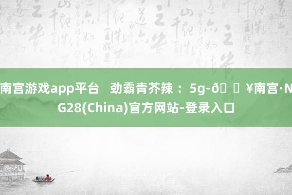南宫游戏app平台   劲霸青芥辣 ：5g-🔥南宫·NG28(China)官方网站-登录入口